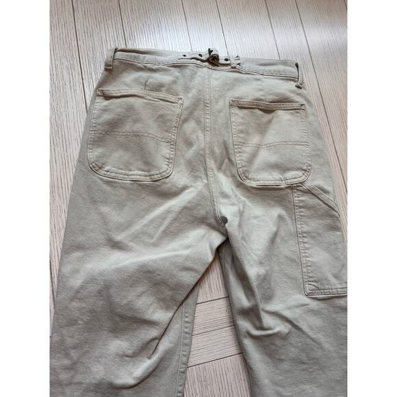 Old Navy ladies sz 14‎ sky hi straight khaki carpenter jeans. Cotton, elastane. - Picture 8 of 9